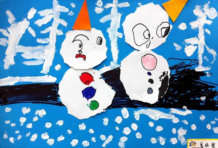 我上幼儿园了绘画作品美丽的冬天