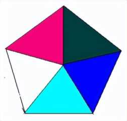 三角形拼图图案大全,几个三角形拼简单的图案