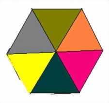 三角形拼图图案大全，几个三角形拼简单的图案