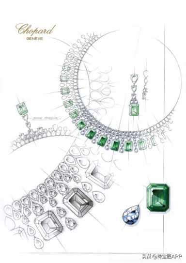 珠宝设计图基本画法，手绘效果图表现技法及应用