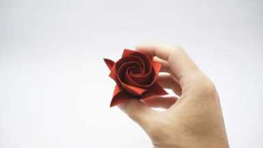 最简单的玫瑰花折法，玫瑰花折纸的方法