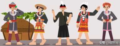 6民族传统服饰人物插画"