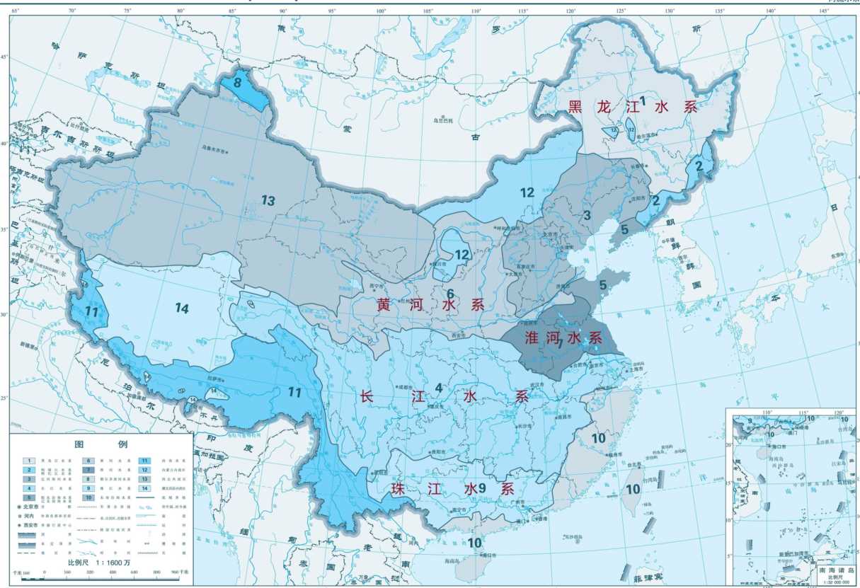 “淮河”是我国唯一没有天然入海口的大河，也是我国南北方分界线