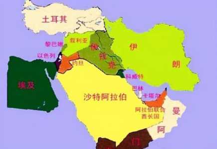 中东有哪些国家组成地图（中东地区具体指哪些国家）