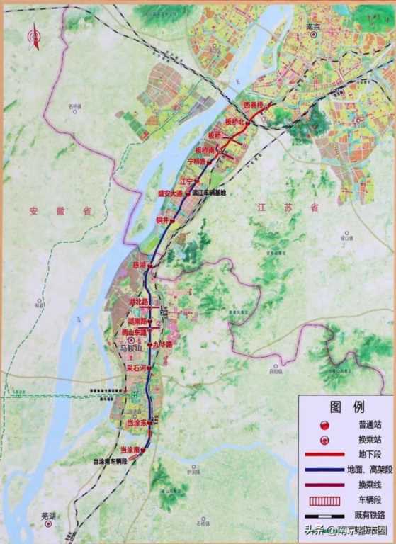 南京地铁6号线路图高清（7号线和宁马城际最新进展）