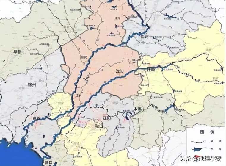 辽河是哪个省哪个市（辽河流域地图）