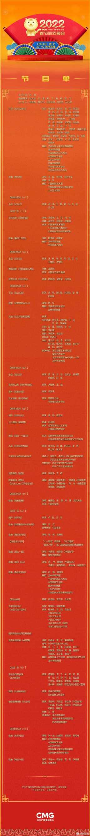 022年中央电视台春节联欢晚会"