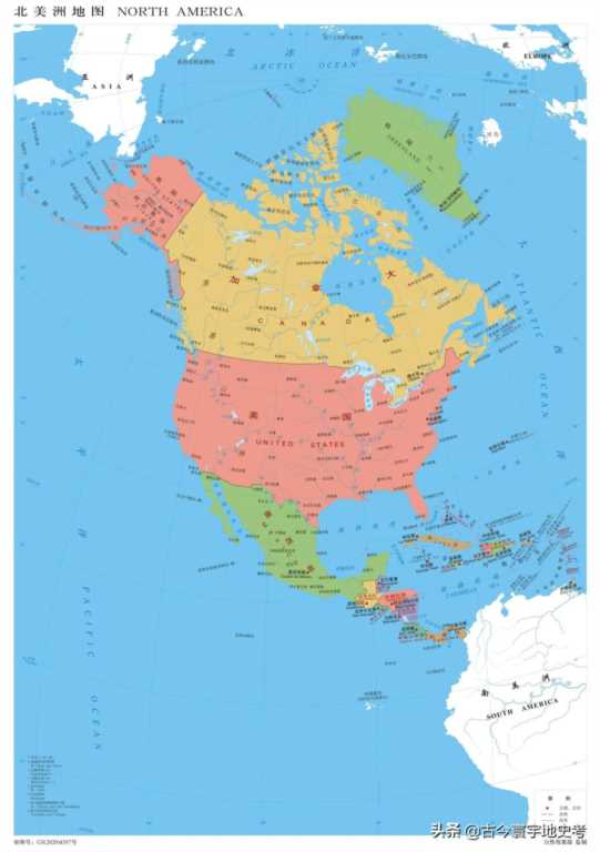 北美洲有哪些国家（北美洲、南美洲和大洋洲各国行政区划图）