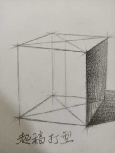 素描几何体:正方体的画法