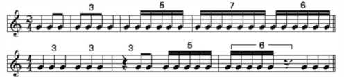 五线谱是由五条距离的平行横线， 五线谱基础教程