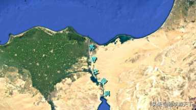 苏伊士运河航线经过的海洋海峡， 苏伊士运河地图