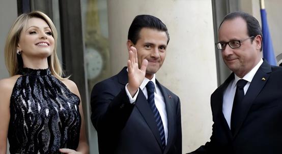 墨西哥总统夫人，法国总统和他的妻子恩爱