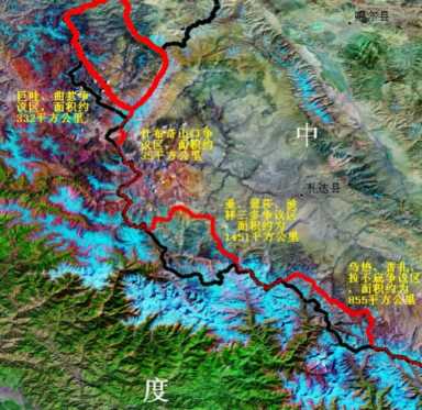 中印边境实际控制线，中印边界争端在喜马拉雅山脉的位置