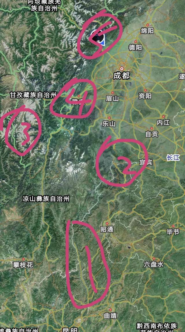 中国火山地震带分布示意图