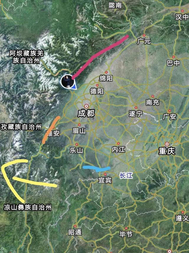 中国火山地震带分布示意图