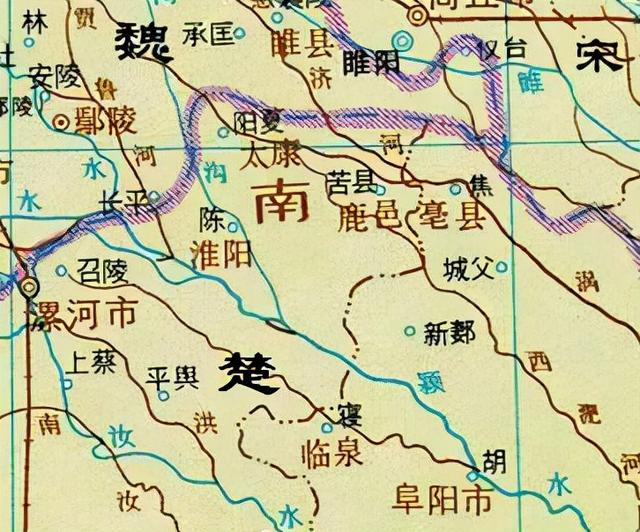 河南周口地图，战国时期的地图分布图