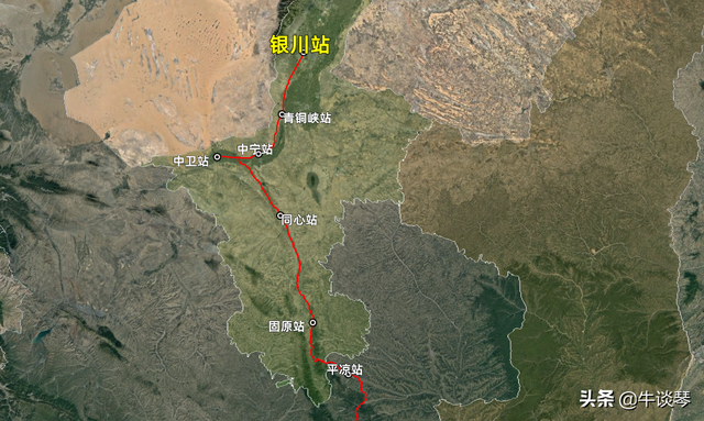 K360次列车运行线路图：上海开往宁夏银川，全程2315公里