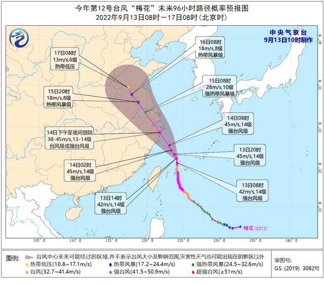 中国台风网实时路径，台风梅花预计登陆时间(附2023年最新排行榜前十名单)