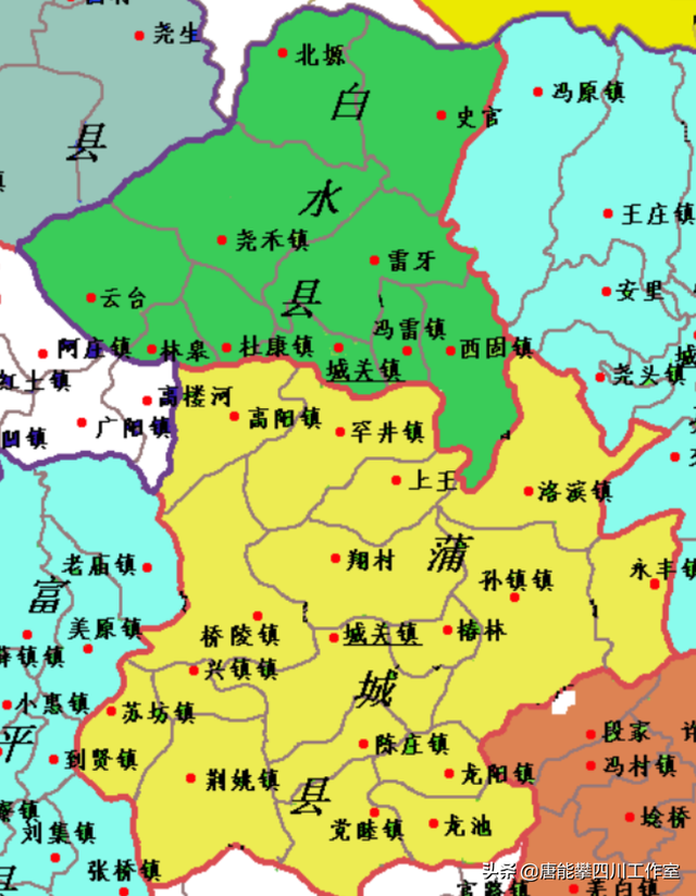 渭南蒲城、富平、白水36镇的变迁：人口、土地、工业…基本统计