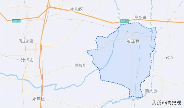 曲周县地图，邯郸市地名由来和历史