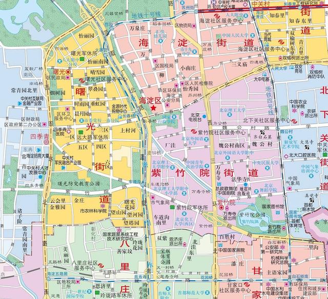 北京市海淀区地图，苏州青年公社属于哪个街道(附2023年最新排行榜前十名单)